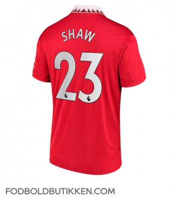 Manchester United Luke Shaw #23 Hjemmebanetrøje 2022-23 Kortærmet